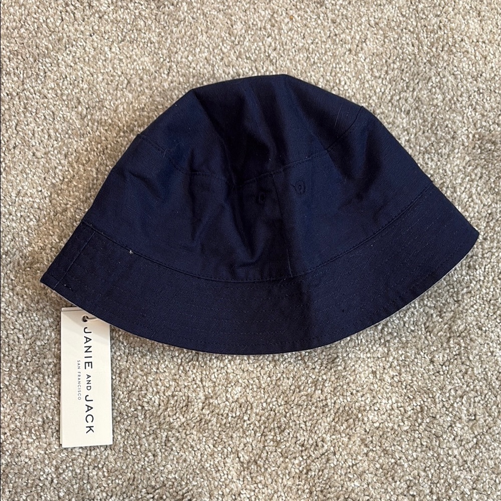 Janie and Jack Blue Reversible Bucket Hat